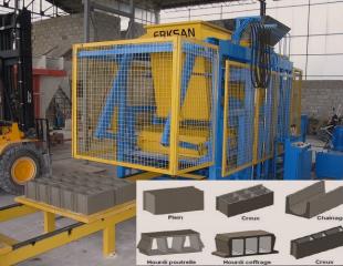 Machine de blocs beton machine a parpaing brique , hourdis